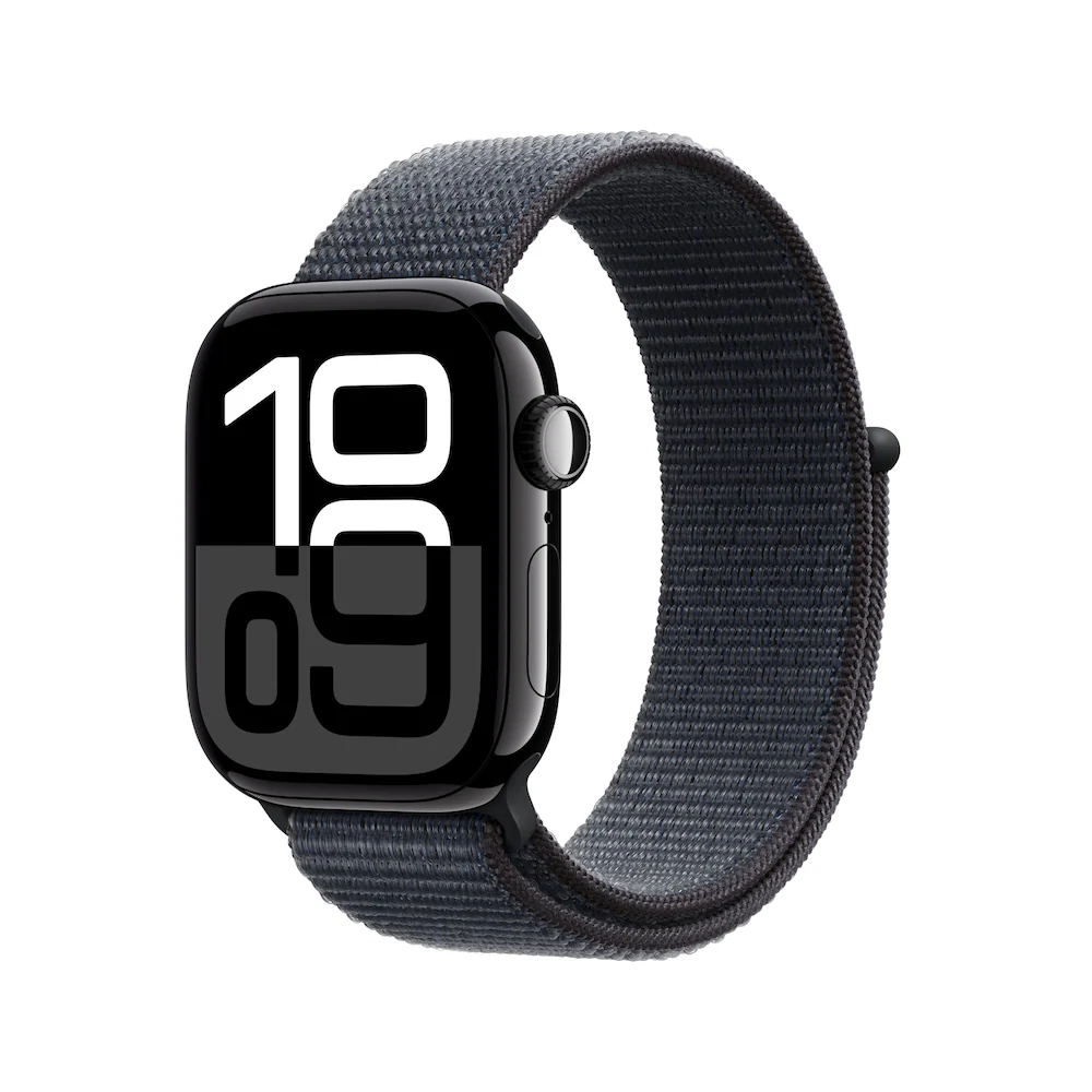 Apple Watch Series 10 42mm Jet Black Aluminium Case with Ink Sport Loop - Image 1