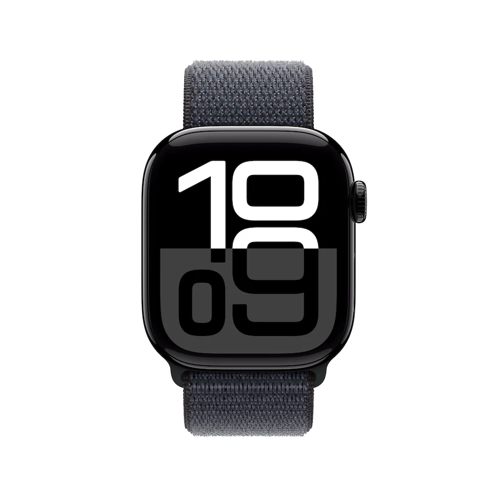 Apple Watch Series 10 42mm Jet Black Aluminium Case with Ink Sport Loop - Image 2