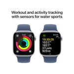 Apple Watch Series 10 46mm Rose Gold Aluminium Case with Light Blush Sport Band - Image 4