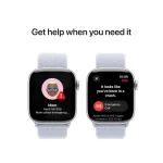 Apple Watch Series 10 42mm Silver Aluminium Case with Blue Cloud Sport Loop - Image 6