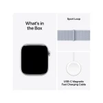 Apple Watch Series 10 42mm Silver Aluminium Case with Blue Cloud Sport Loop - Image 8