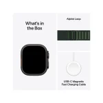 Apple Watch Ultra 2 Black Titanium Case With Dark Green Alpine Loop - Image 7