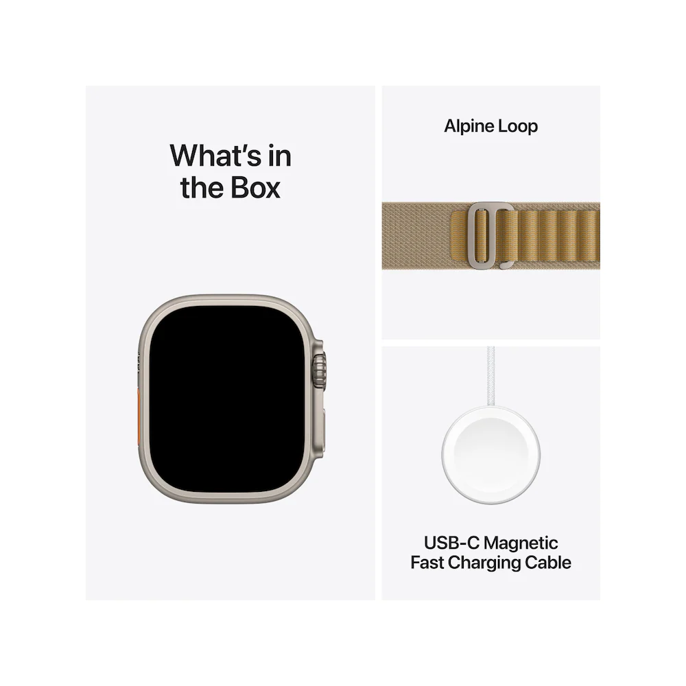Apple Watch Ultra 2 Titanium Case with Tan Alpine Loop - Image 8