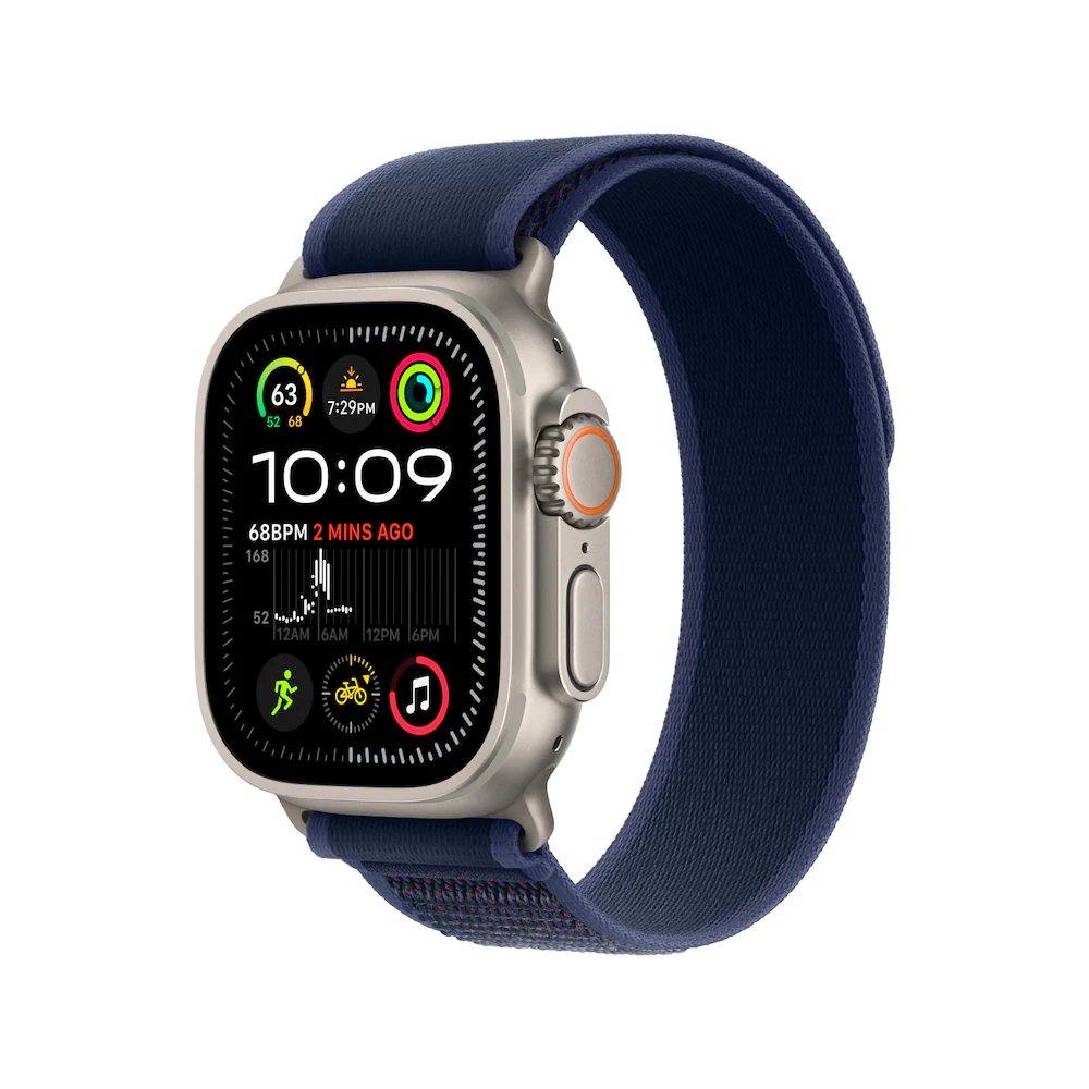 Apple Watch Ultra 2 Titanium Case with Blue Trail Loop - Image 1